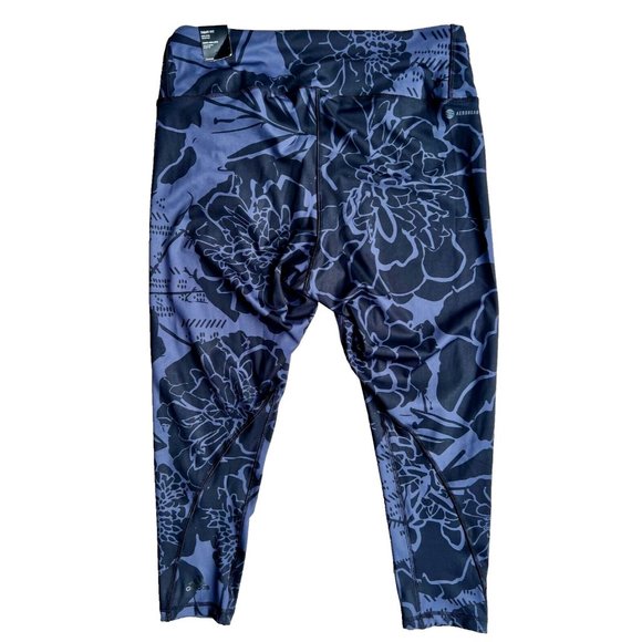 Adidas HD4460 Optime Superher Training Leggings Blue Floral - Picture 5 of 6